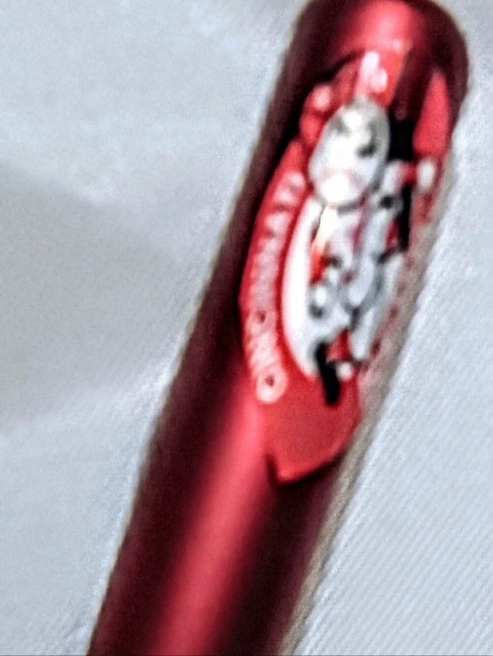 Red Metallic Baseball Bat Ink Pen with Cincinnati Reds